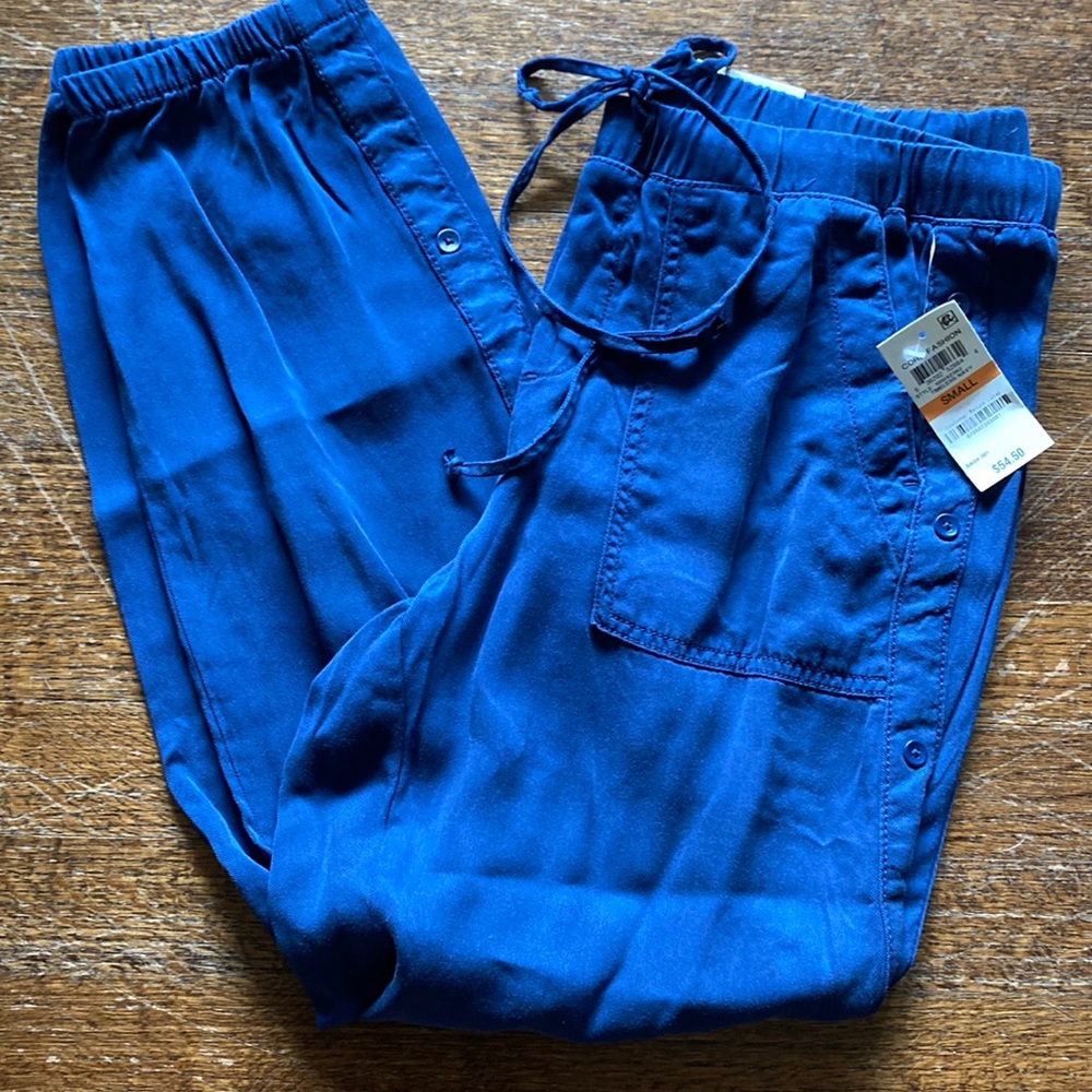 Style & Co navy joggers, new, small